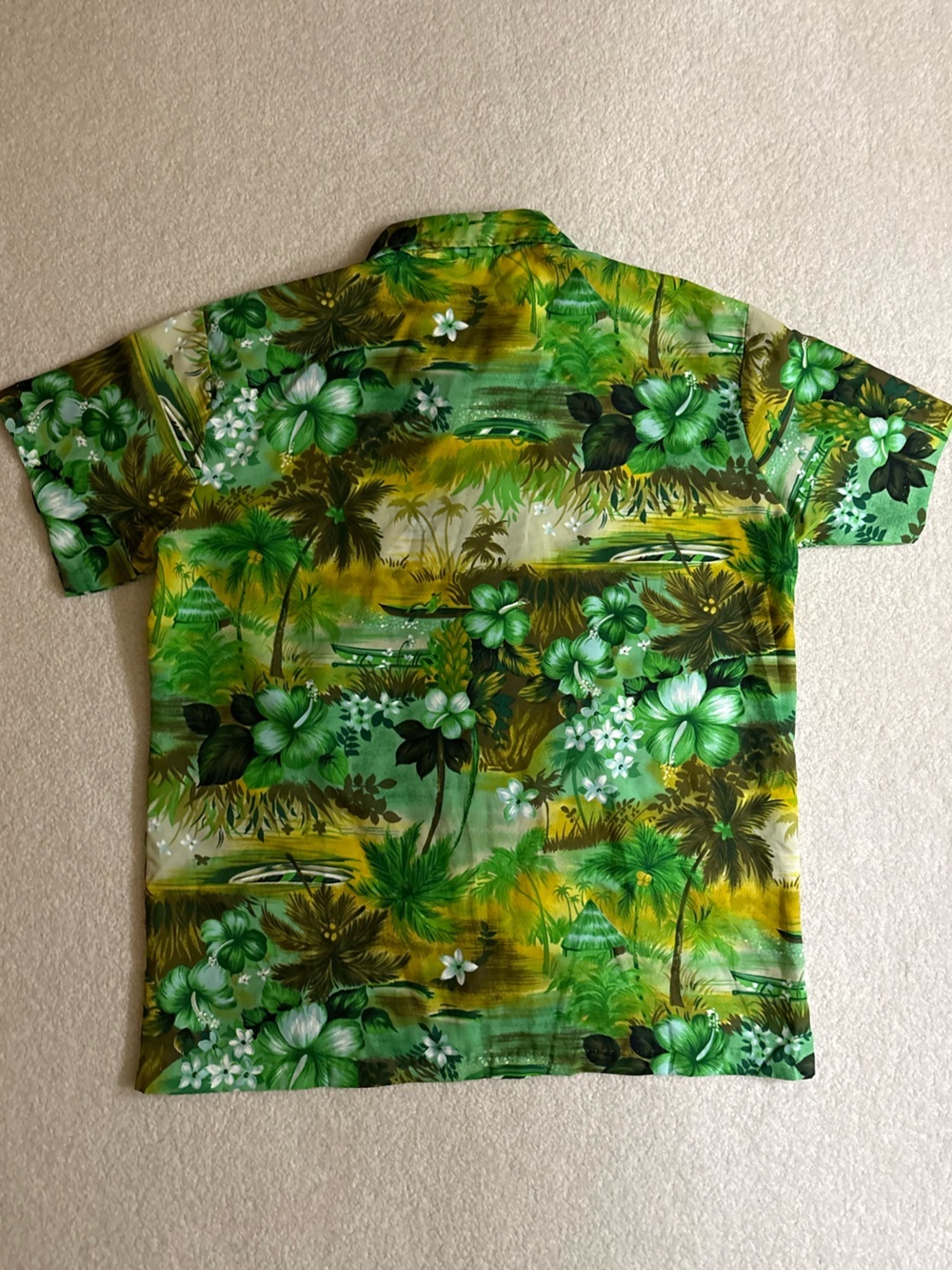 VINTAGE RARE FIND KMART Men’s Tropical Floral Short-Sleeve Shirt Size XL - Picture 9 of 14